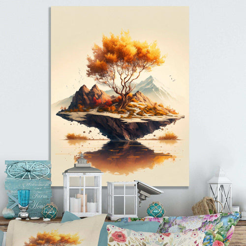 Bright Bonsai Tree On Rock I