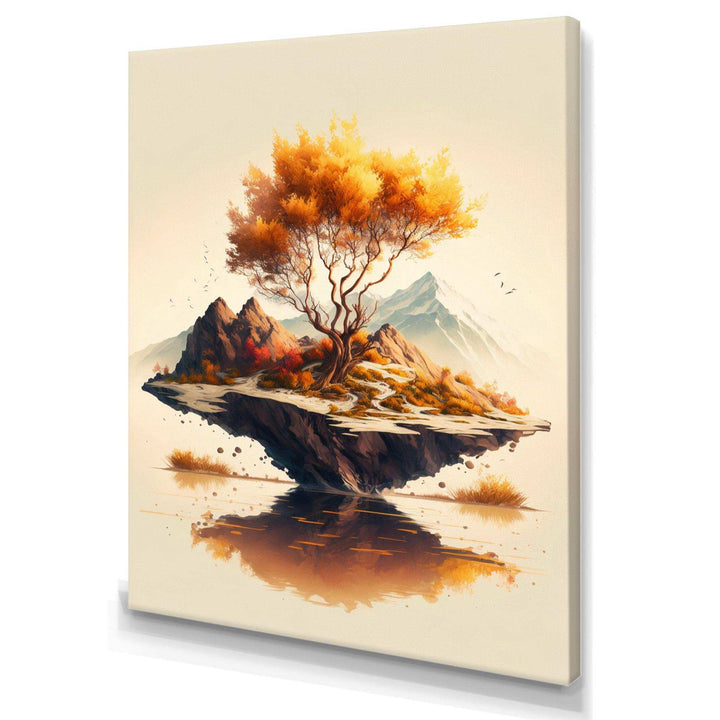 Bright Bonsai Tree On Rock I
