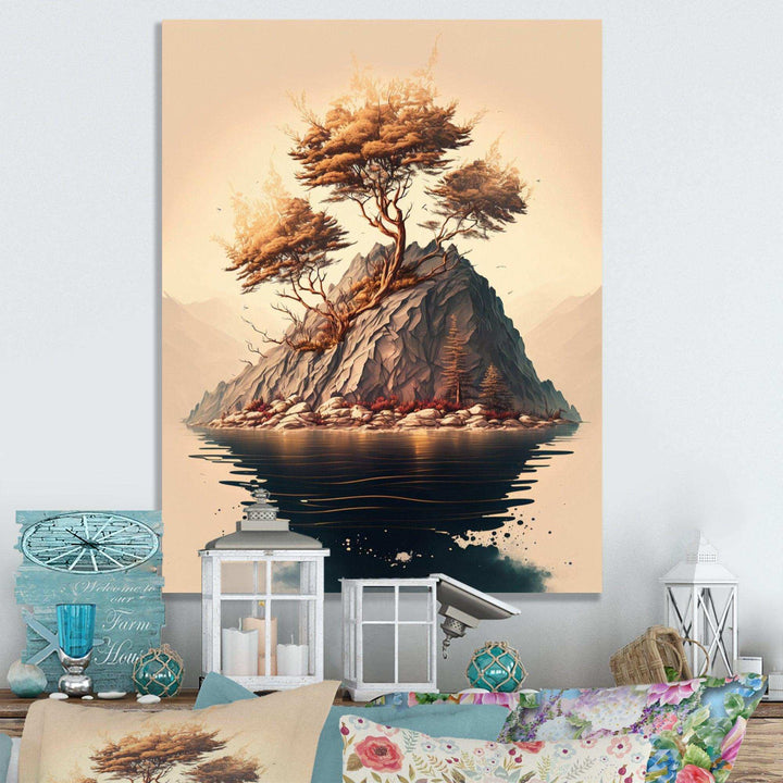 Bright Bonsai Tree On Rock III