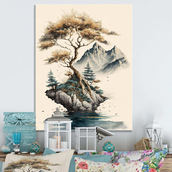 Bonsai Tree On A Rock V