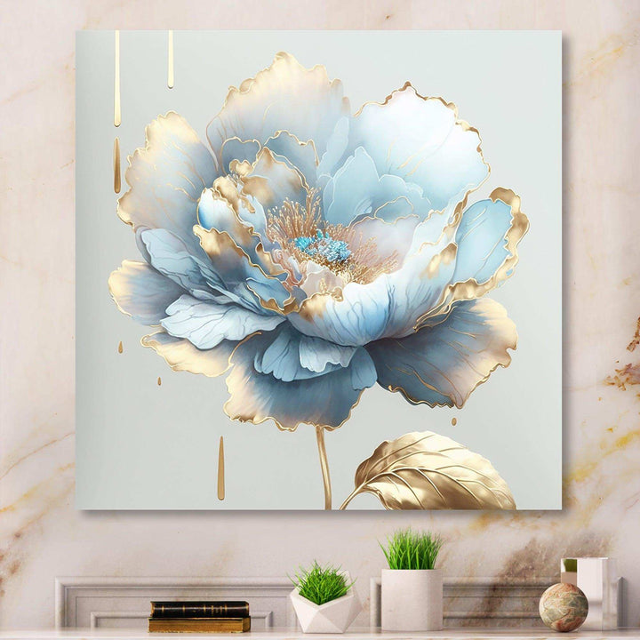 Chic Blue Blooming Flower II