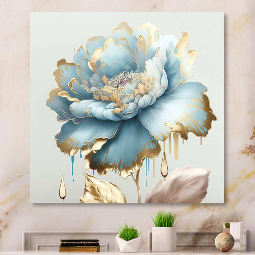 Chic Blue Blooming Flower III
