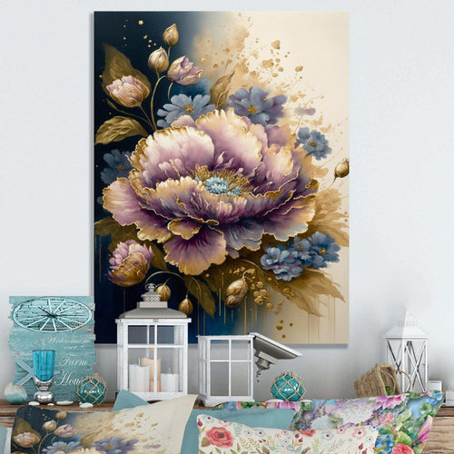 Purple And Gold Floral Bouquet II