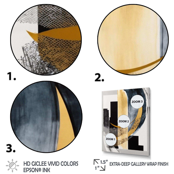 Glam Art Deco Abstract I - Modern Canvas Wall Art
