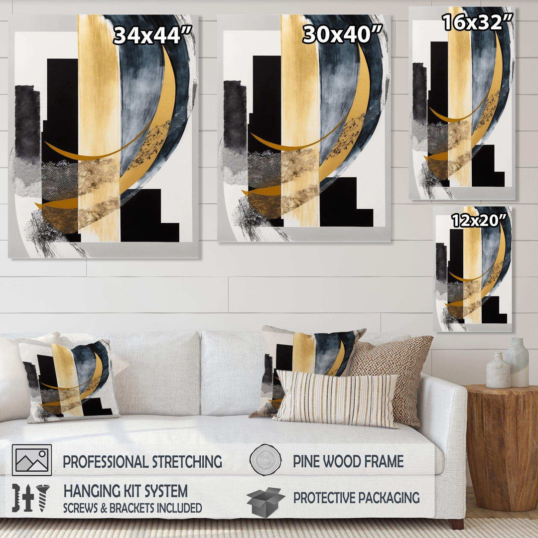 Glam Art Deco Abstract I - Modern Canvas Wall Art