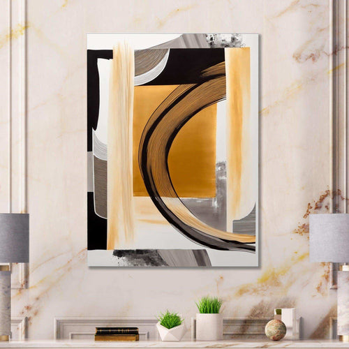 Glam Art Deco Abstract III - Modern Living Room Wall Decor