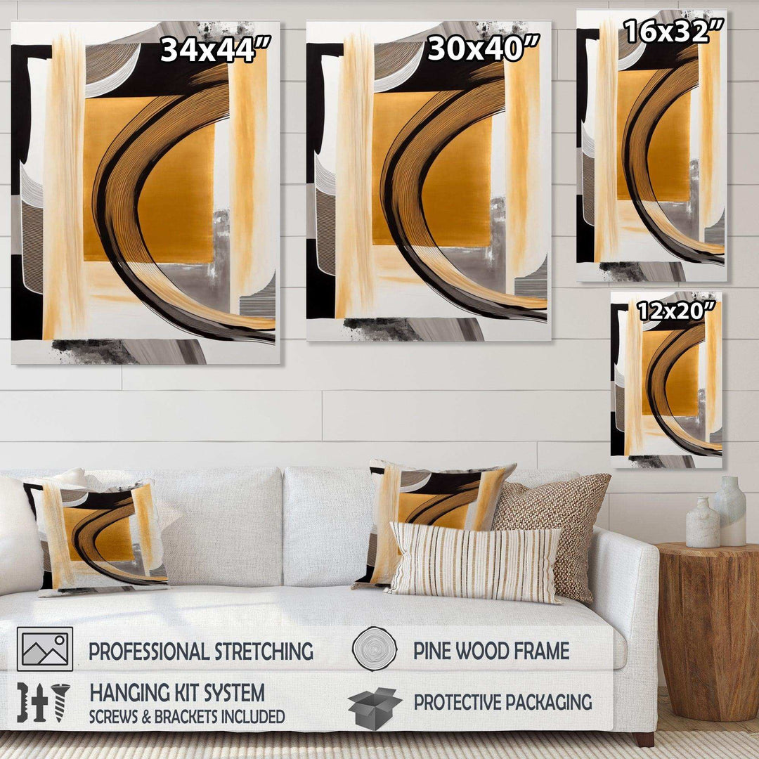 Glam Art Deco Abstract III - Modern Living Room Wall Decor