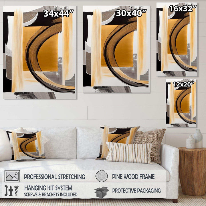 Glam Art Deco Abstract III - Modern Living Room Wall Decor