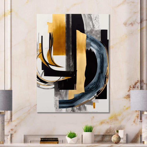 Glam Gold And Black Expression II - Modern Canvas Wall Art