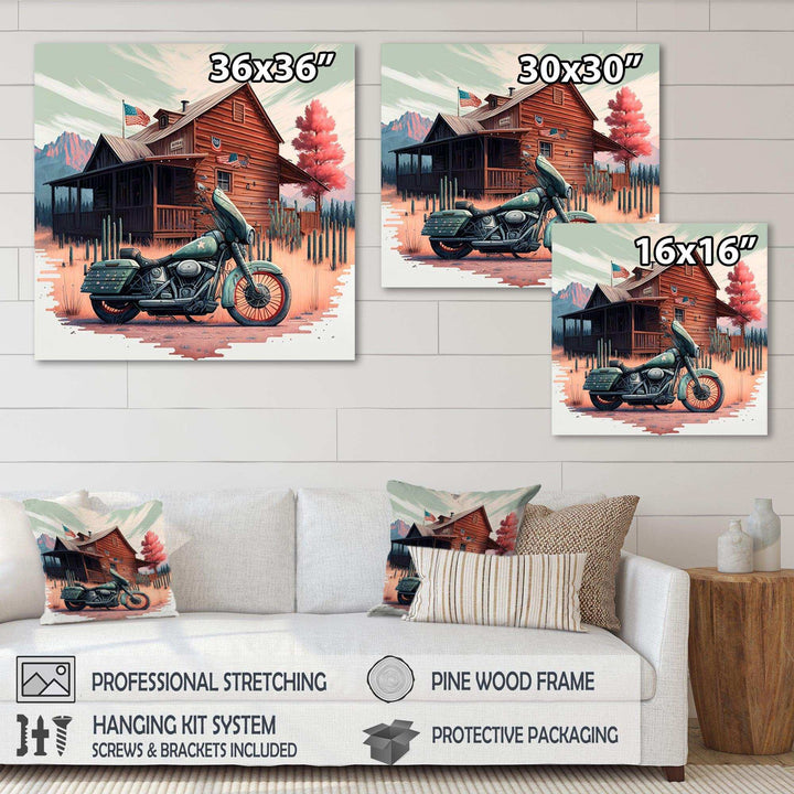 Motorcycle Parked At The Cabin V