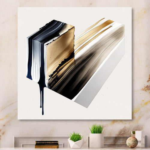 Black And Gold Cubic Expression II - Modern Bedroom Wall Art