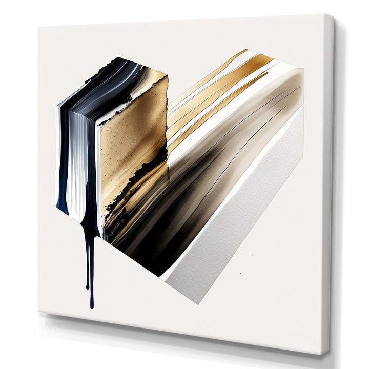 Black And Gold Cubic Expression II - Modern Bedroom Wall Art