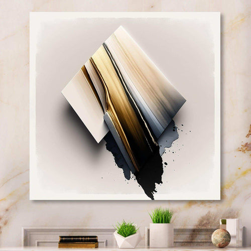 Black And Gold Cubic Expression III - Modern Wall Art Prints