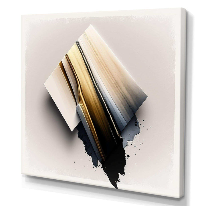 Black And Gold Cubic Expression III - Modern Wall Art Prints
