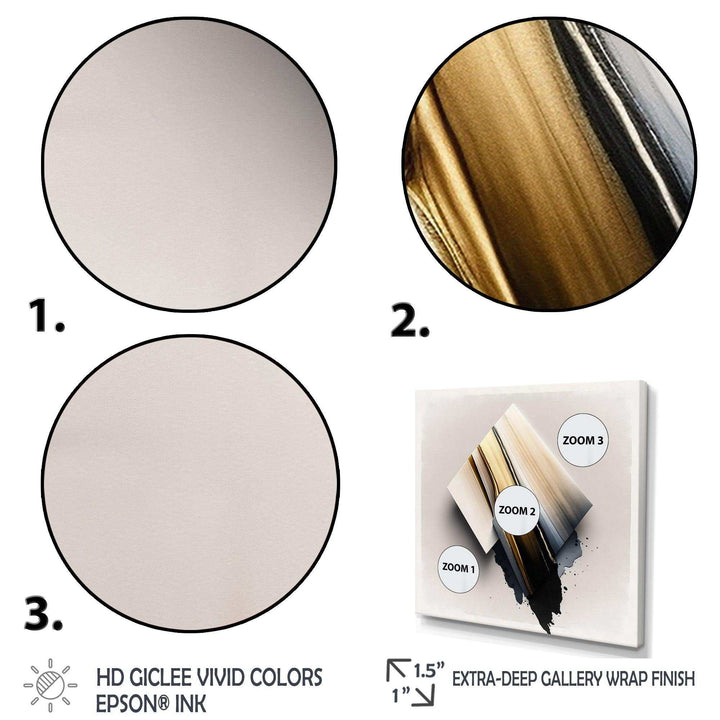 Black And Gold Cubic Expression III - Modern Wall Art Prints
