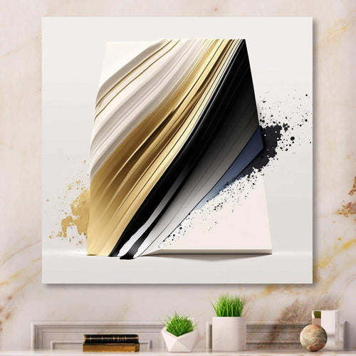 Black And Gold Cubic Expression IV - Modern Canvas Wall Art