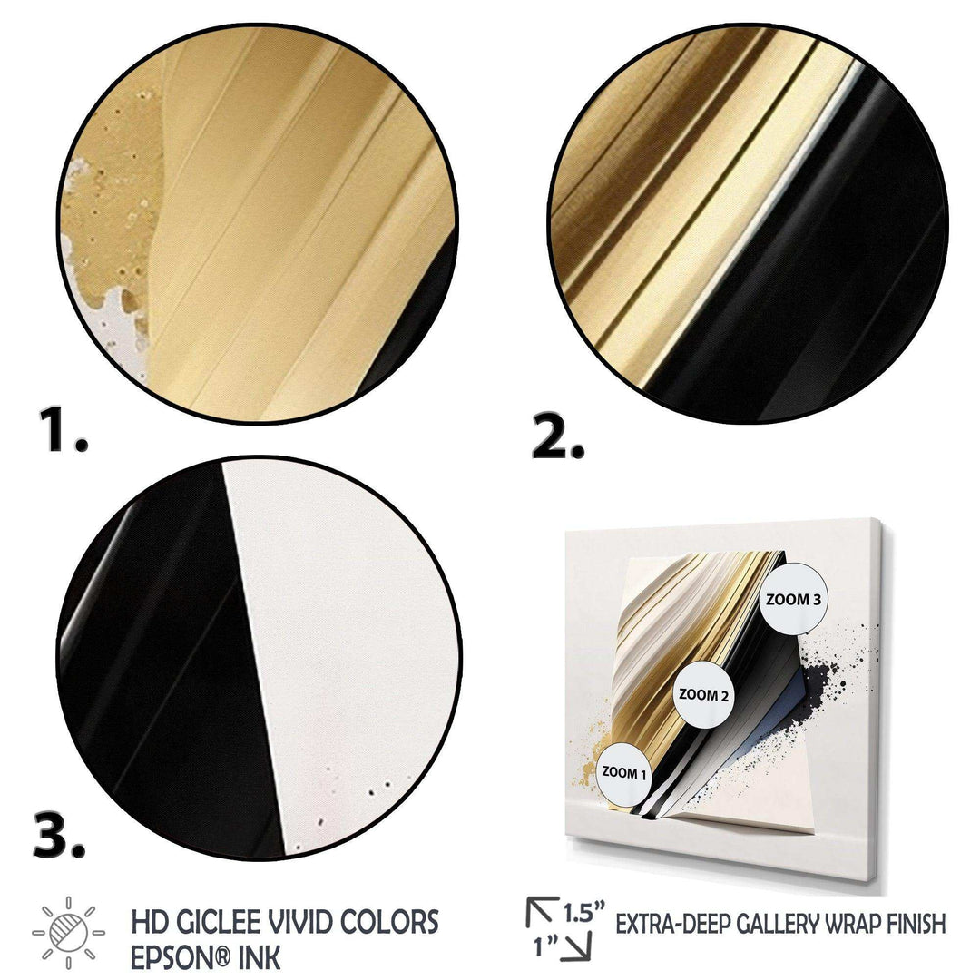 Black And Gold Cubic Expression IV - Modern Canvas Wall Art