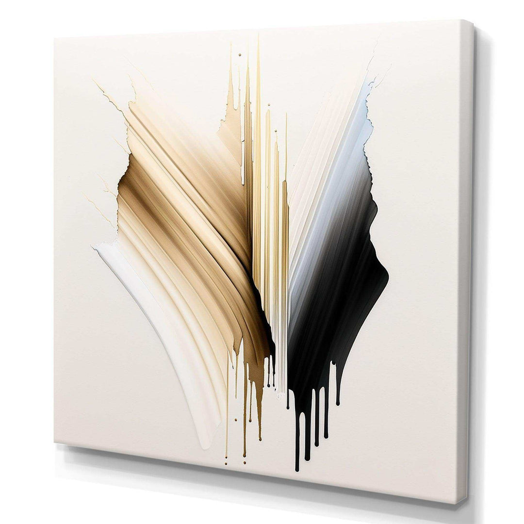 Minimalism Pink And Gold Cubic Fusion IV - Modern Living Room Wall Decor
