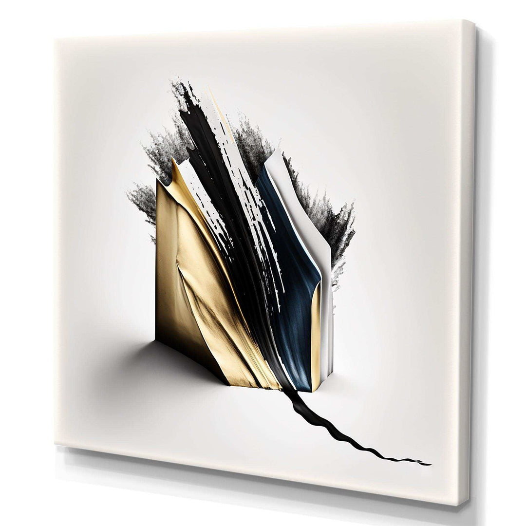 Black And Gold Cubic Expression VI - Modern Bedroom Wall Art