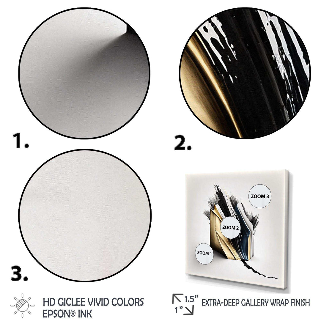 Black And Gold Cubic Expression VI - Modern Bedroom Wall Art