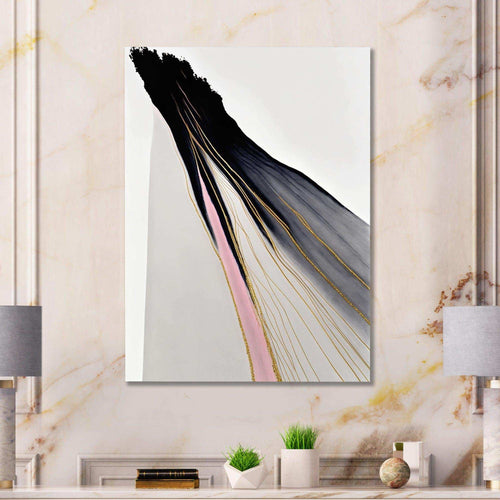 Minimalism Pink And Gold Cubic Fusion VI - Modern Wall Art Prints