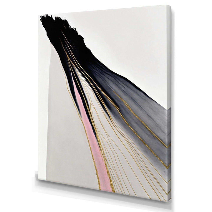 Minimalism Pink And Gold Cubic Fusion VI - Modern Wall Art Prints