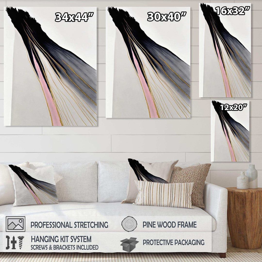 Minimalism Pink And Gold Cubic Fusion VI - Modern Wall Art Prints