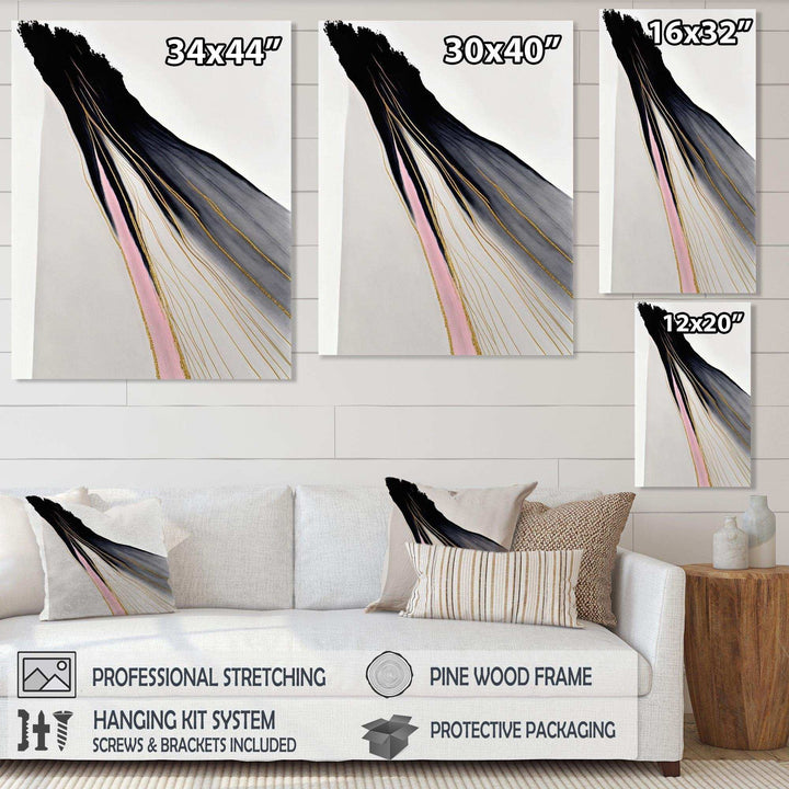 Minimalism Pink And Gold Cubic Fusion VI - Modern Wall Art Prints