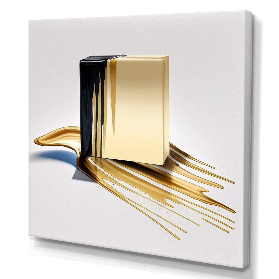 Black And Gold Cubic Expression VIII - Modern Wall Art Prints