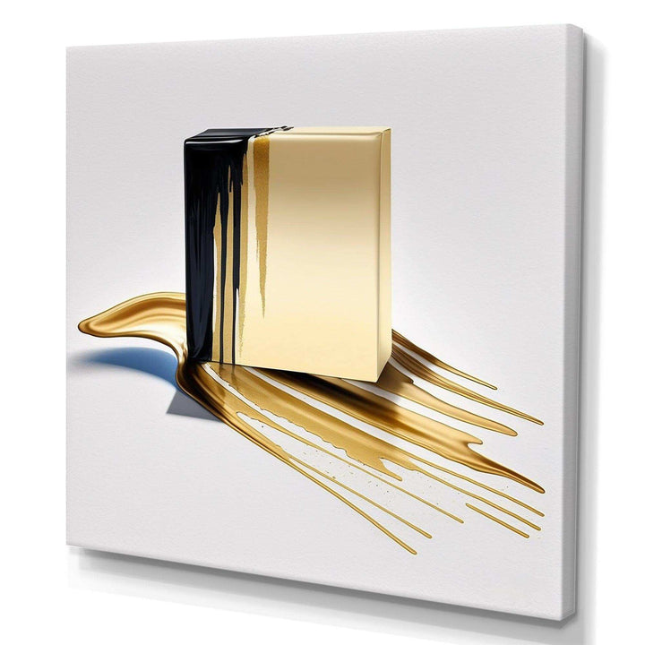 Black And Gold Cubic Expression VIII - Modern Wall Art Prints
