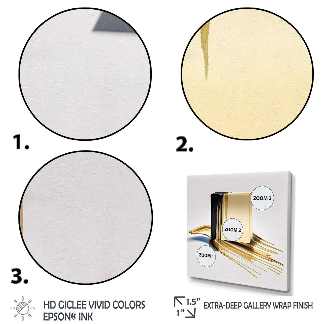 Black And Gold Cubic Expression VIII - Modern Wall Art Prints