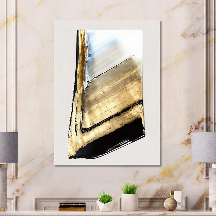 Black And Gold Cubic Expression XI - Modern Canvas Wall Art