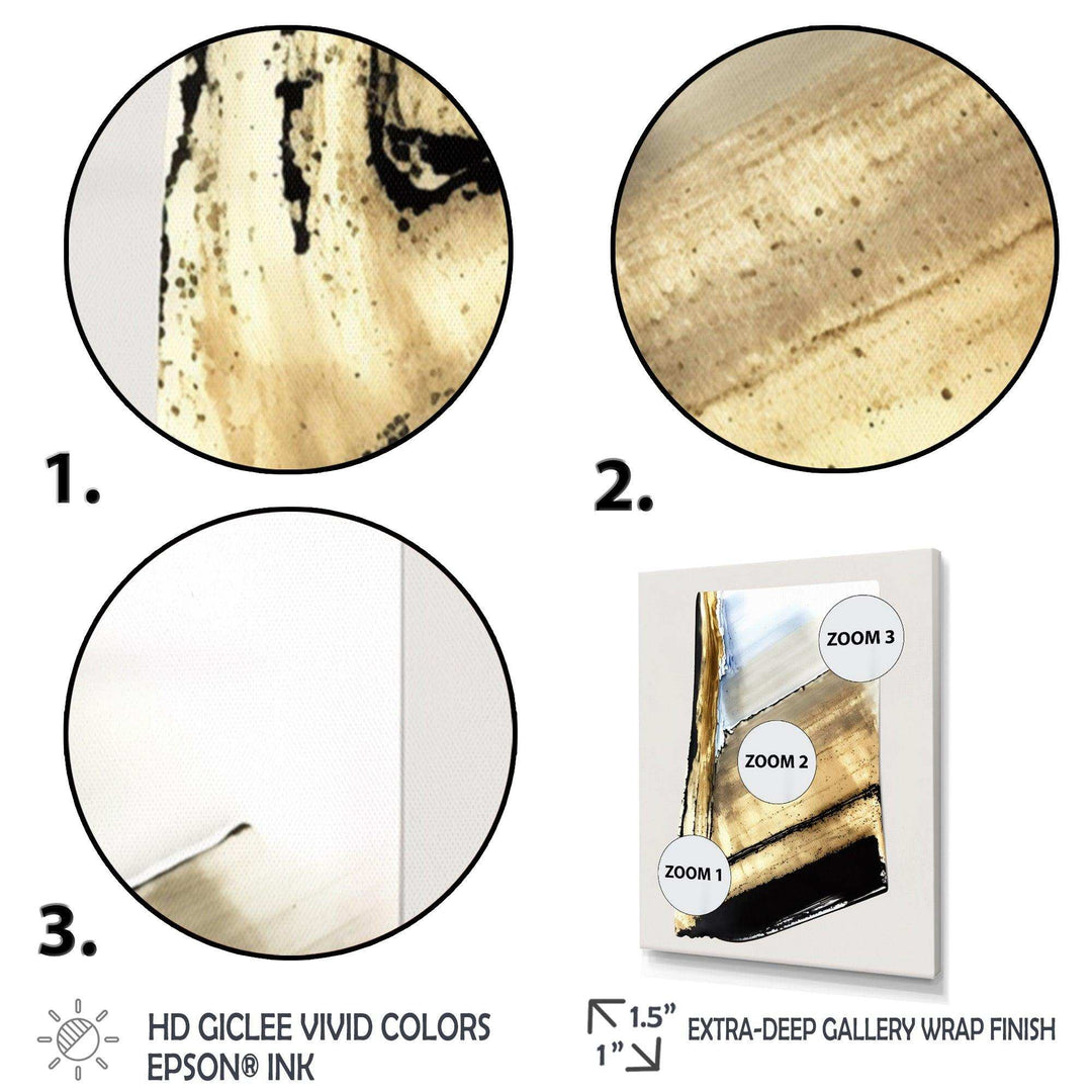 Black And Gold Cubic Expression XI - Modern Canvas Wall Art