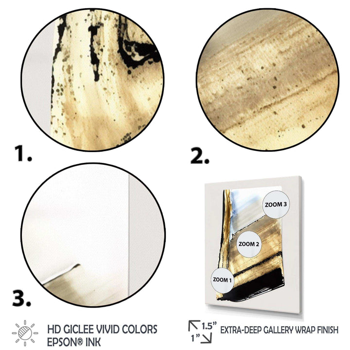 Black And Gold Cubic Expression XI - Modern Canvas Wall Art