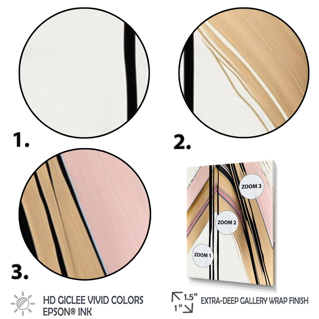 Minimalism Pink And Gold Cubic Fusion IX - Modern Wall Art Prints