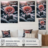 A Blooming Pink Gerbera Flower In Winter II Canvas Canvas