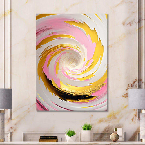 Pink Watercolor Circular Abstract II - Modern Bedroom Wall Art