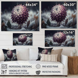 A Blooming Purple Dahlia Flower In Winter III Canvas Canvas