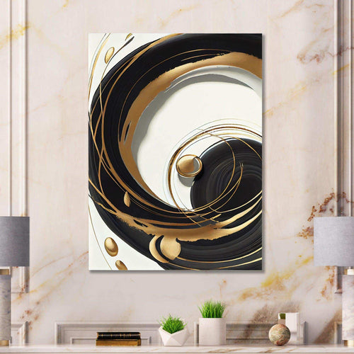Gold Glamour Circle II - Modern Wall Art Prints