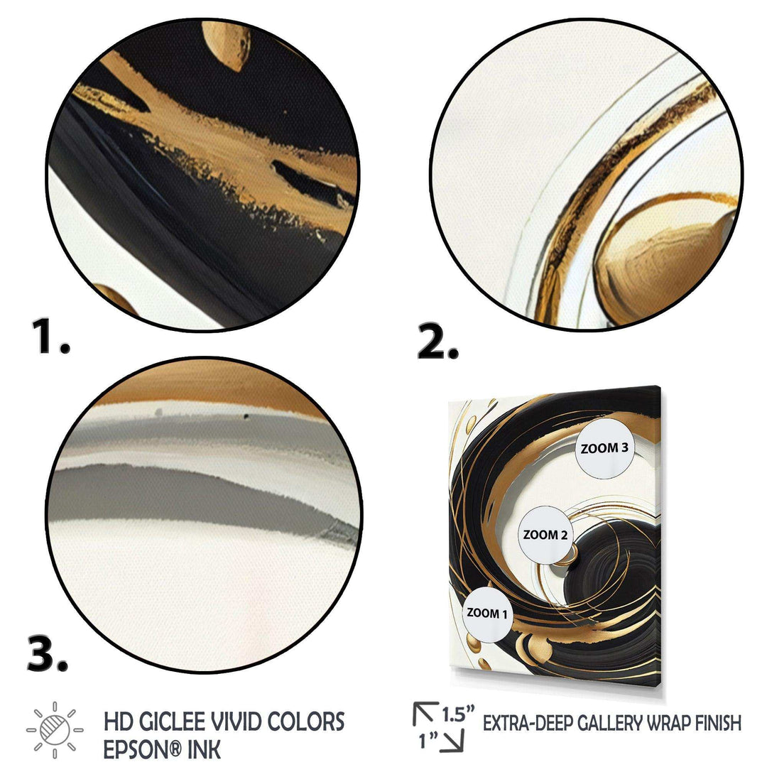 Gold Glamour Circle II - Modern Wall Art Prints