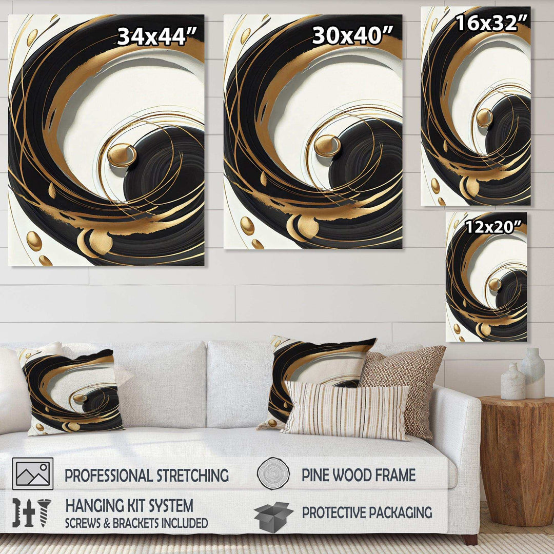 Gold Glamour Circle II - Modern Wall Art Prints