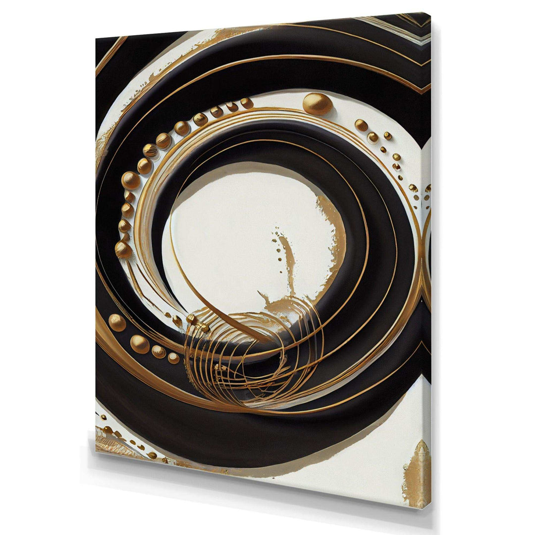 Gold Glamour Circle III - Modern Canvas Wall Art