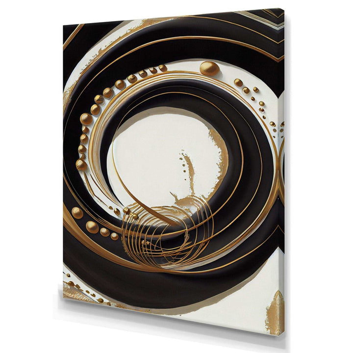 Gold Glamour Circle III - Modern Canvas Wall Art