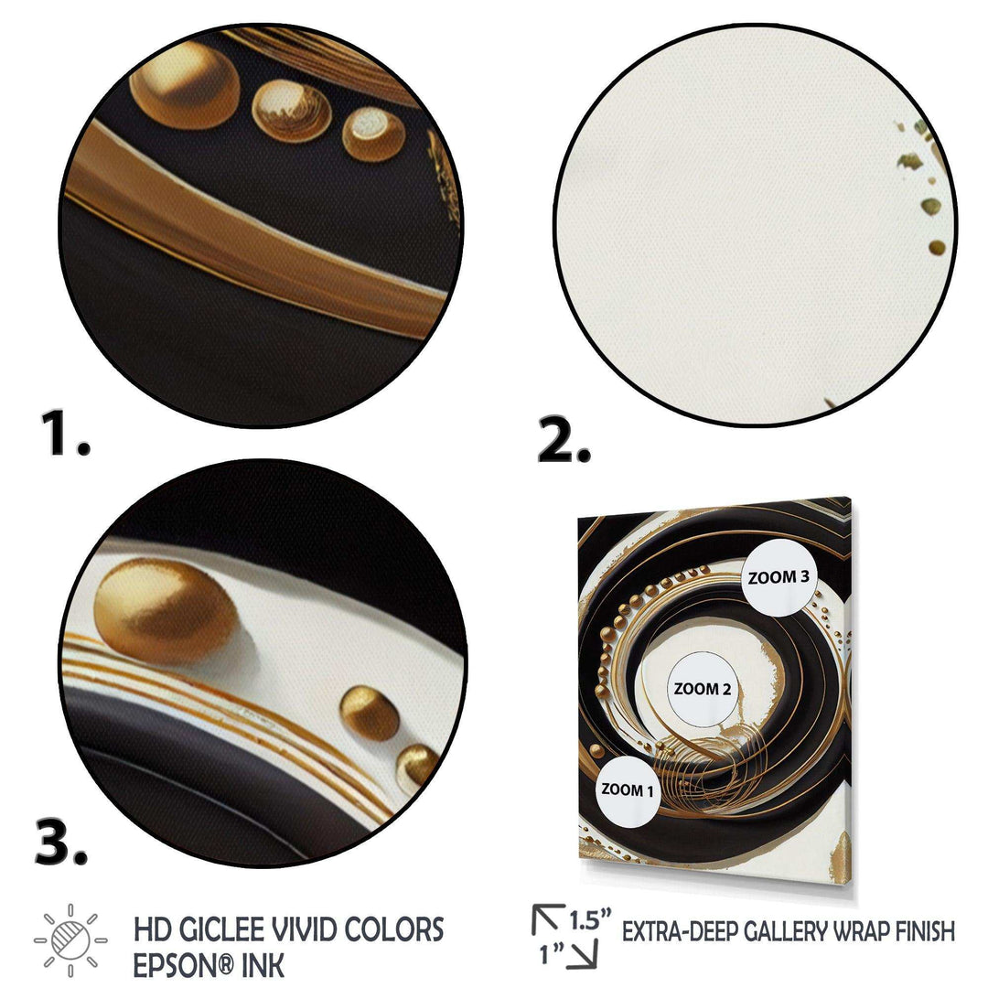 Gold Glamour Circle III - Modern Canvas Wall Art