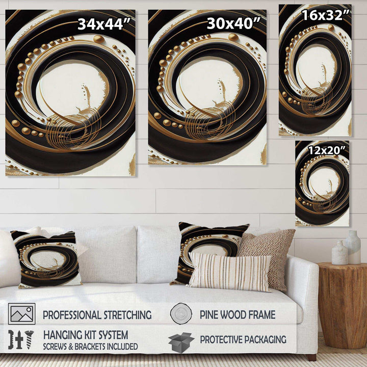 Gold Glamour Circle III - Modern Canvas Wall Art