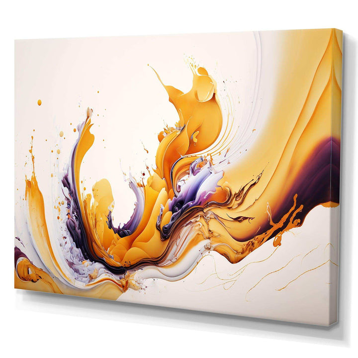 White And Gold Fusion I - Modern Wall Art Prints