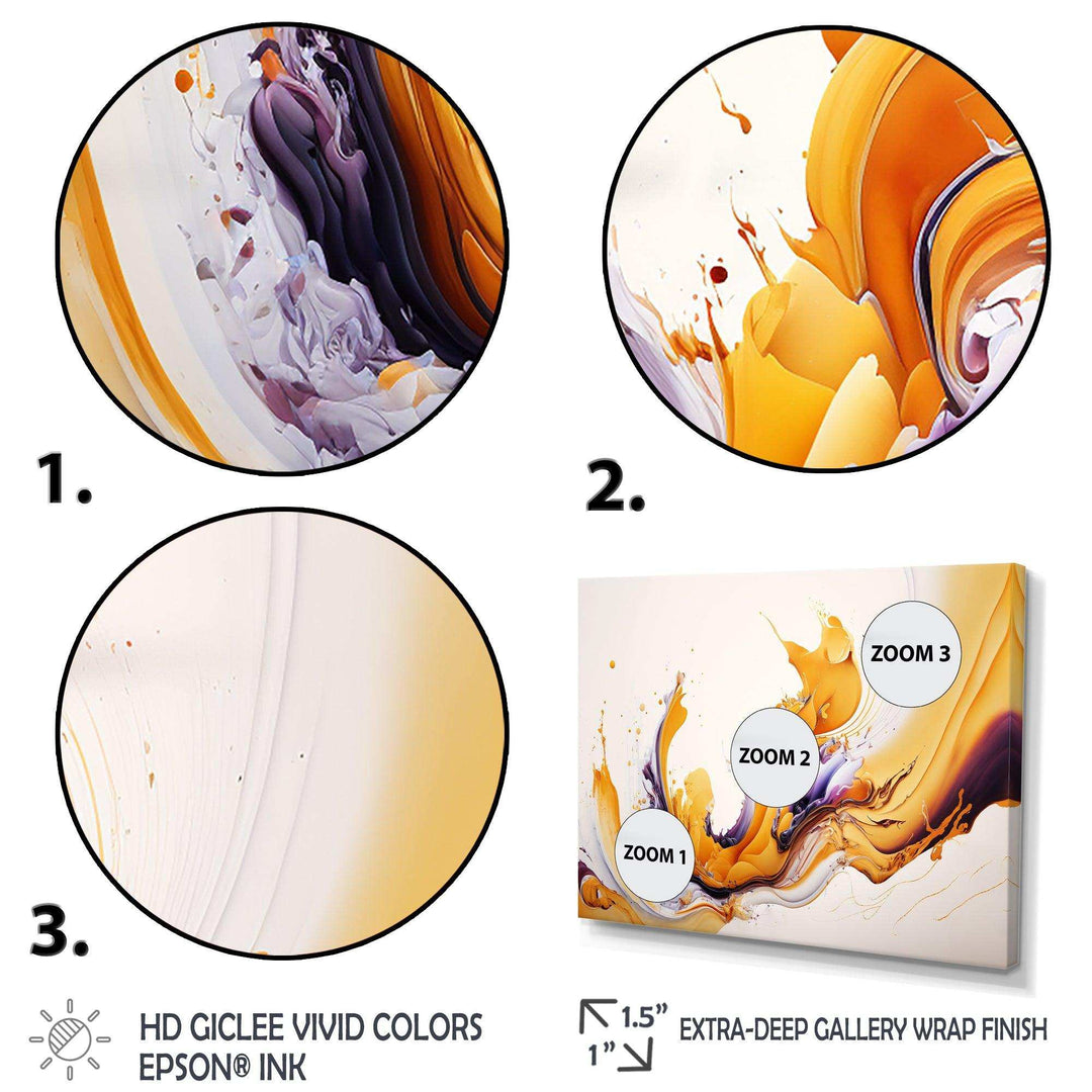 White And Gold Fusion I - Modern Wall Art Prints