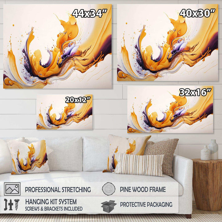 White And Gold Fusion I - Modern Wall Art Prints