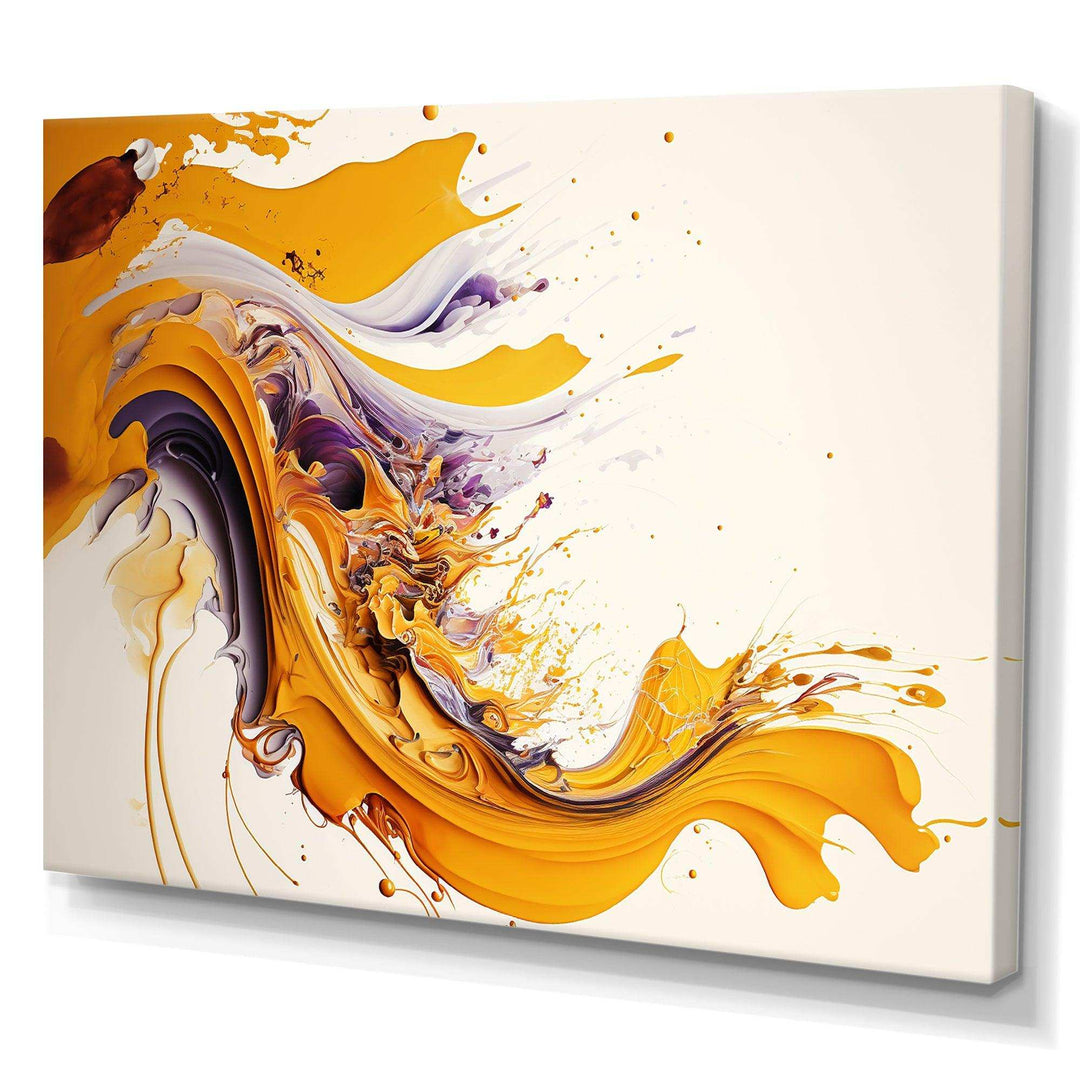 White And Gold Fusion V - Modern Canvas Wall Art