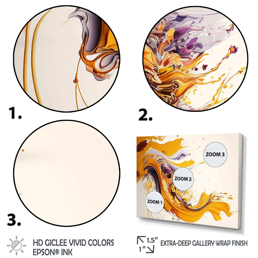 White And Gold Fusion V - Modern Canvas Wall Art